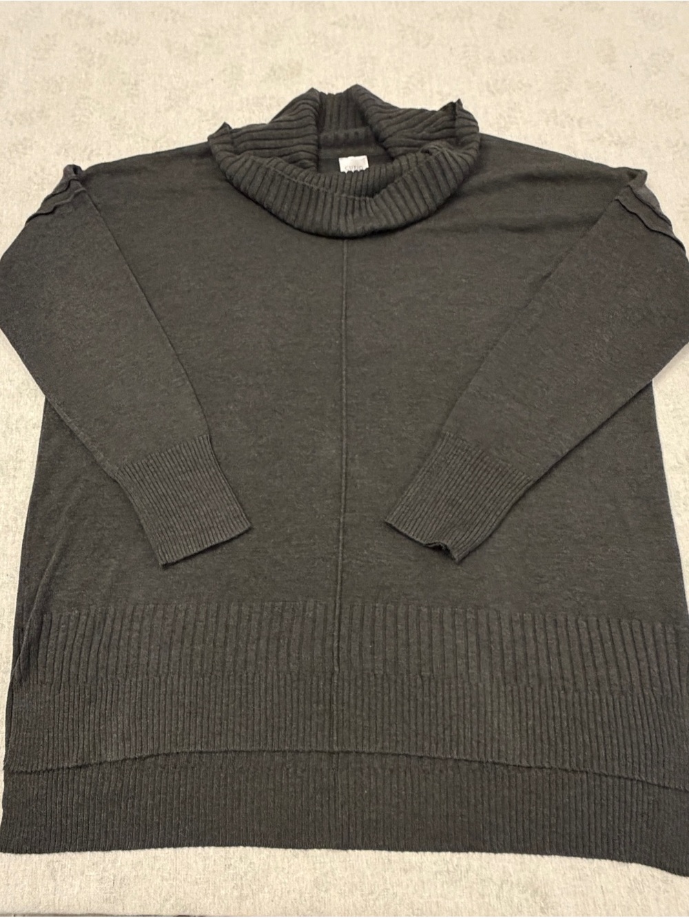 Cupio Dark Charcoal Cowl Neck Sweater